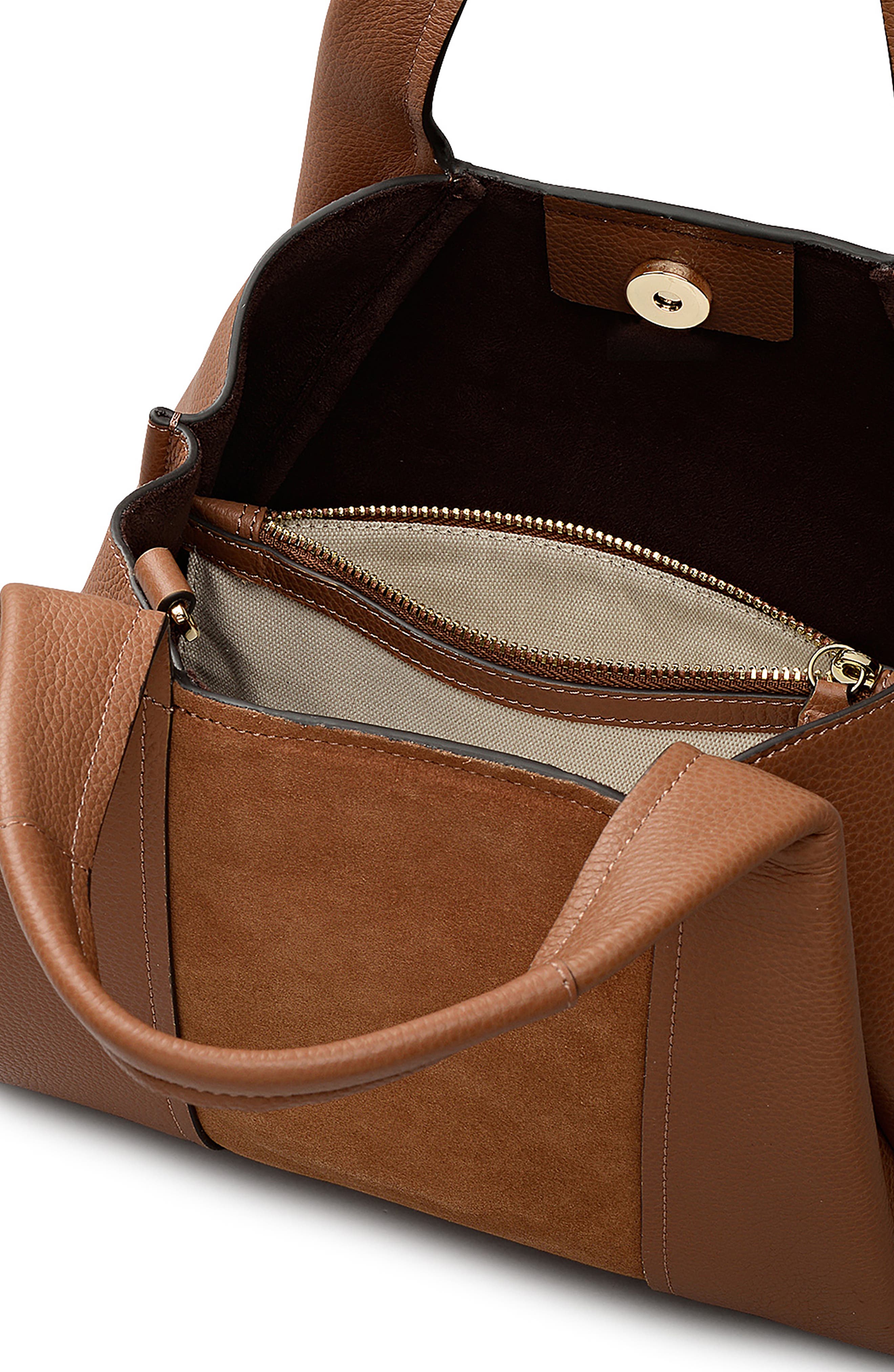 Stanhope Square Leather Satchel, Alternate, color, TOFFEE