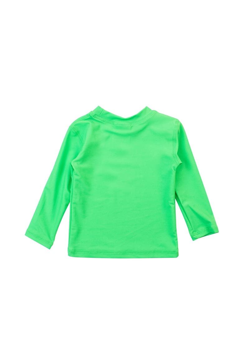 Boys Upf50+ Sun Protected Long Sleeve Rash Guard, Alternate, color, Neon Lime