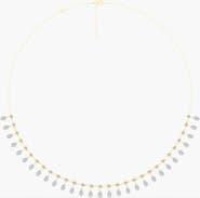 Everlee Pear Shape Orbit Half Tennis Lab Diamond Necklace in 14K