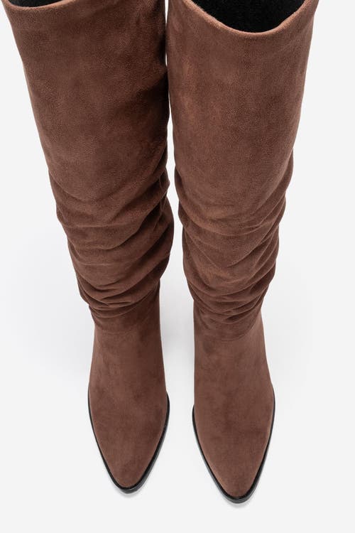 Prologue Shoes Vianella Block Heel Knee High Boot In Animal Print
