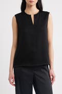 Theory Split Neck Satin Tank