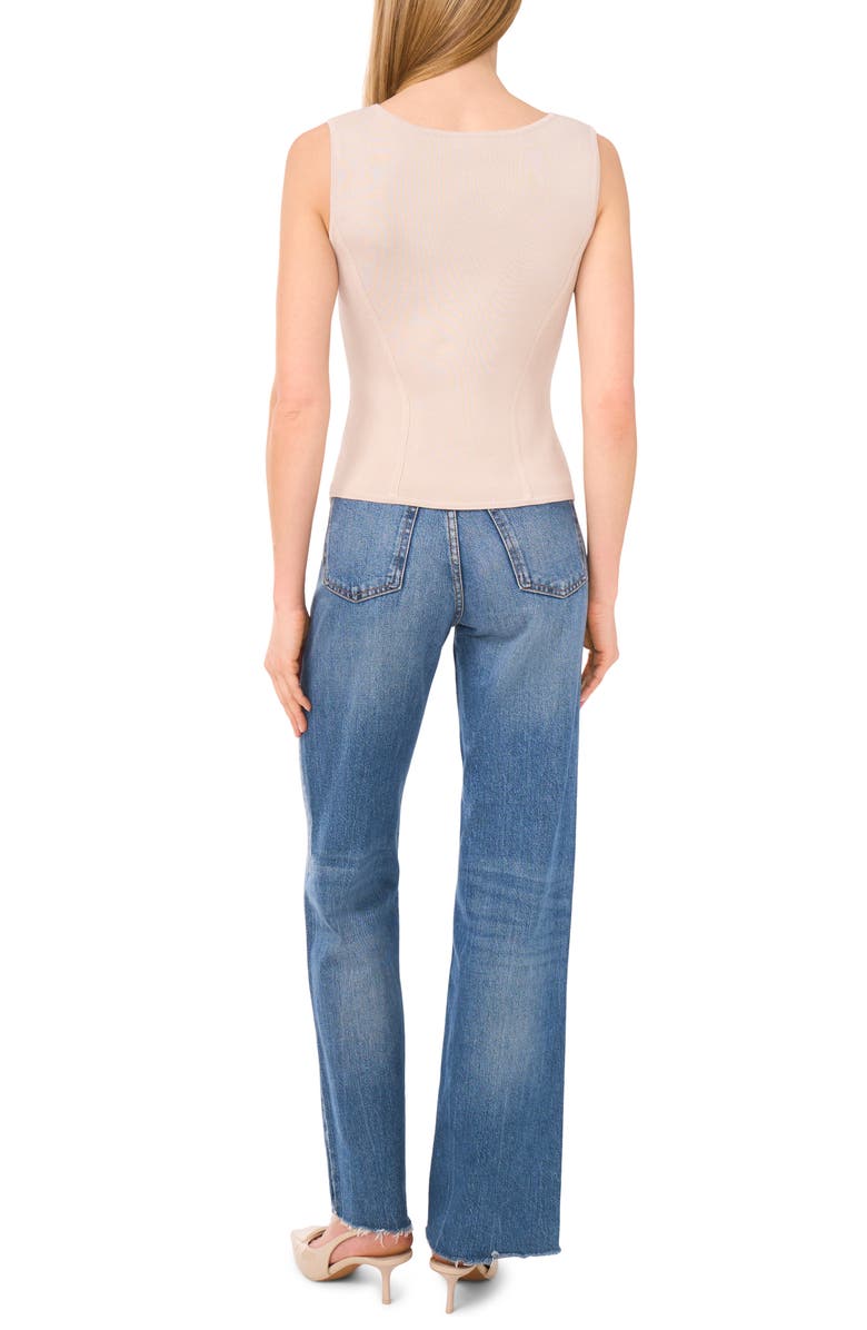 Halogen<sup>®</sup> Square Neck Corset Sweater Tank, Alternate, color, Flaxen Taupe