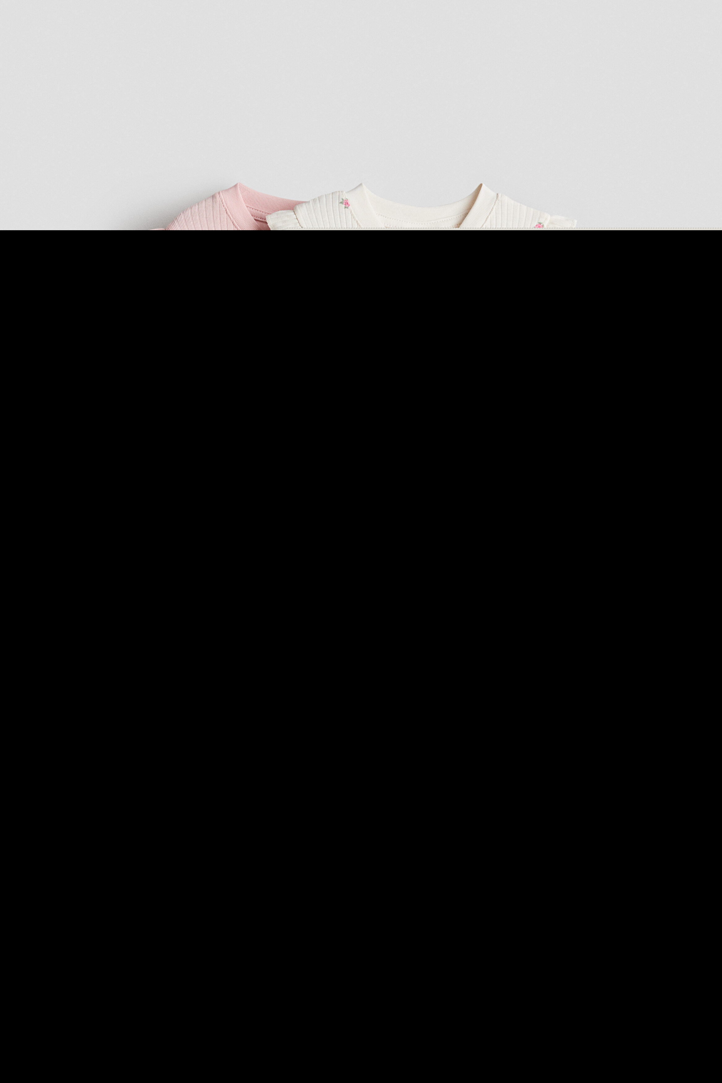 H&M 2-pack Cotton Sleepsuits, Alternate, color, Light Pink/Floral