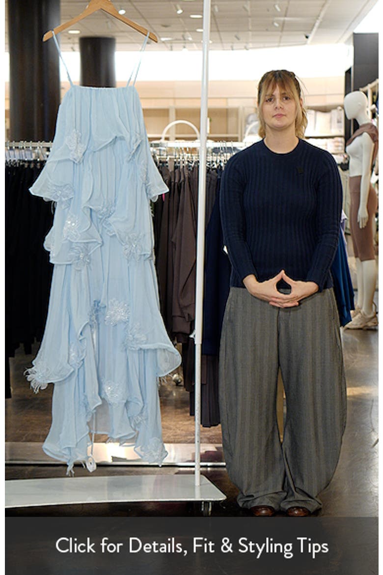 Zadie Tiered Appliqué Chiffon Gown video