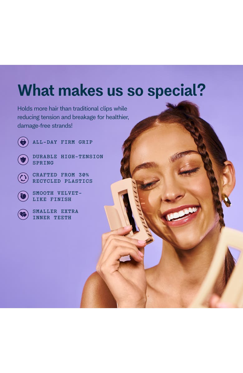 Gimme Beauty Rectangle Claw Clip Duo, Alternate, color, Pink