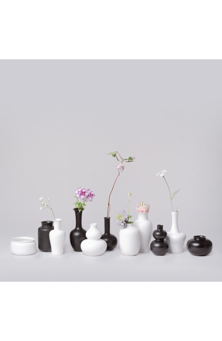 MIDDLE KINGDOM Semi-Matte Porcelain Mini Beauty Vase, Alternate, color, Black