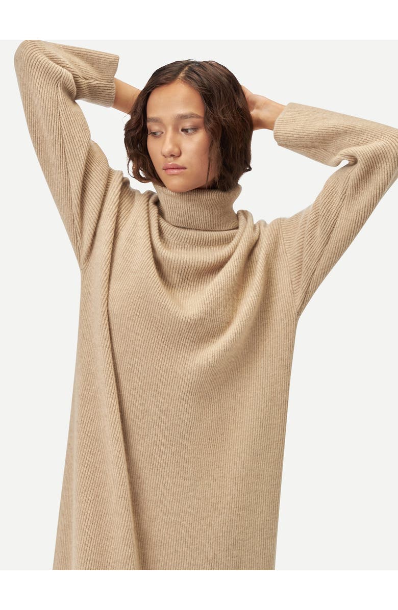 GOBI Mongolian Cashmere Cashmere Turtleneck Dress, Alternate, color,