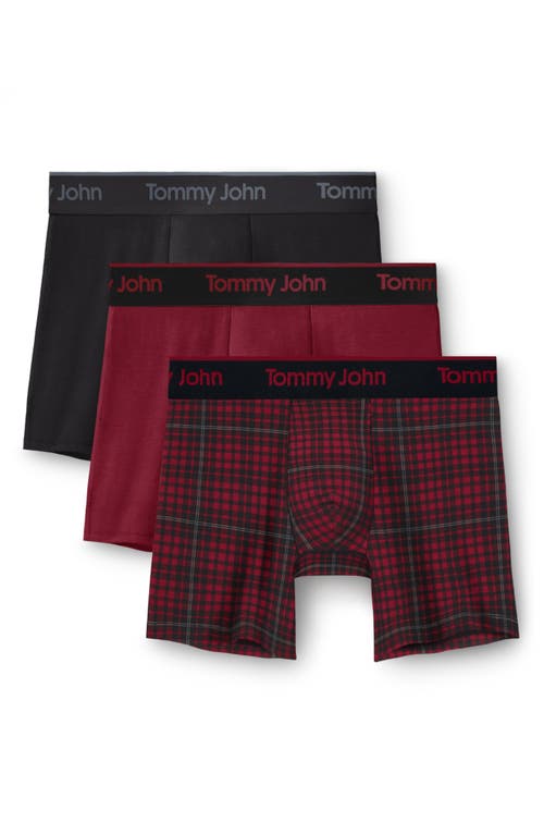 Tommy John 3-pack Second Skin 6-inch Stretch Modal Boxer Briefs In Black