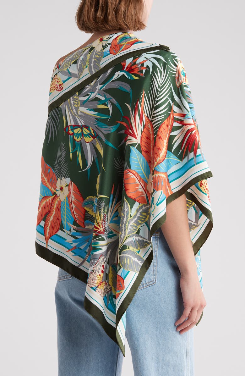 La Fiorentina Tropical Ruana, Alternate, color, Green