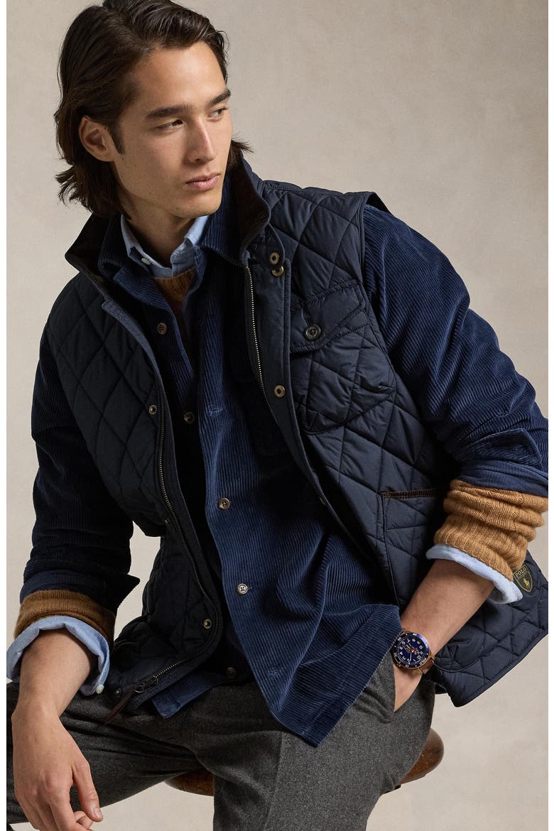 Beaton Quilted Utility Vest, Alternate, color, COLLEGE NAVY