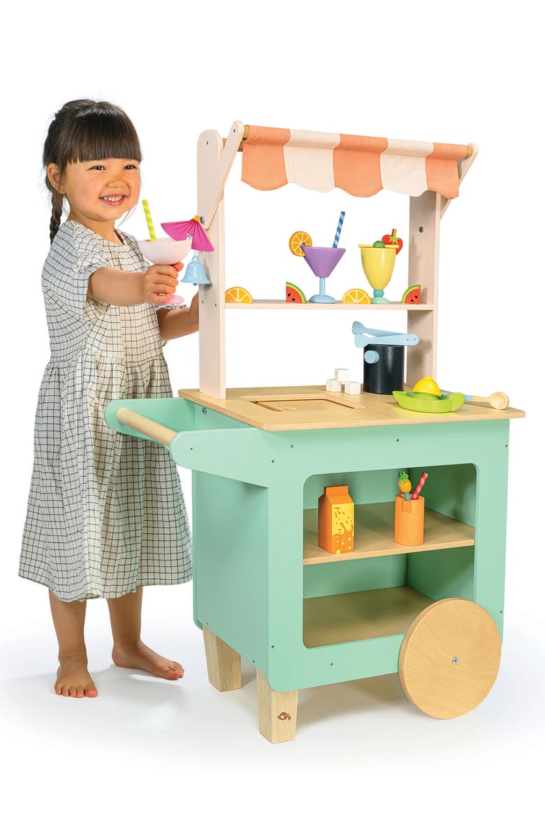 Tender Leaf Toys Drinks Trolley Play Set, Alternate, color, Green Multi