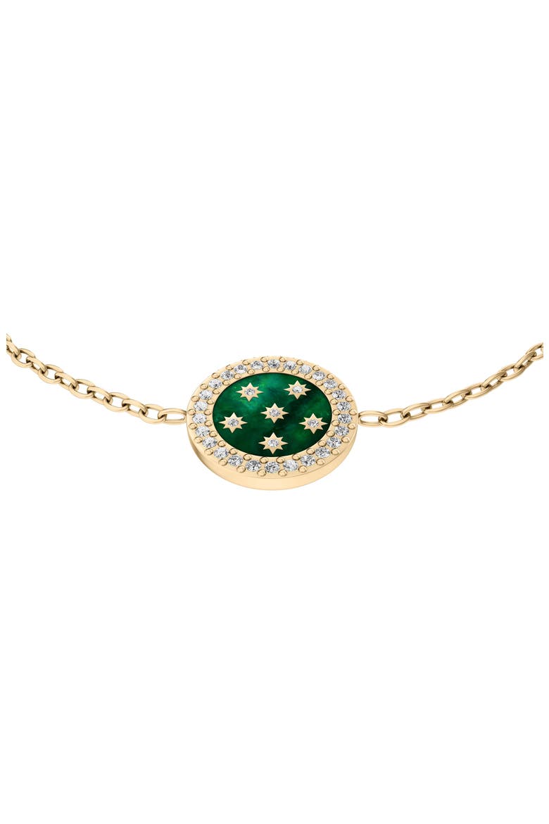 Merrit Northlight Mother of Pearl Station Bracelet, Alternate, color, GOLD/GREEN MOP