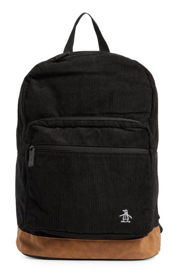 Original Penguin Corduroy Backpack In Black