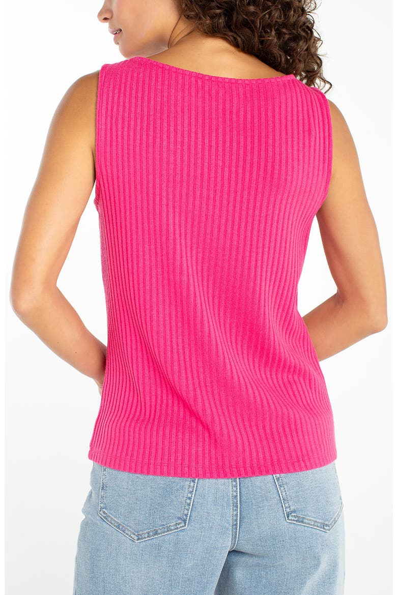 Rib Boat Neck Tank, Alternate, color, DIVA PINK