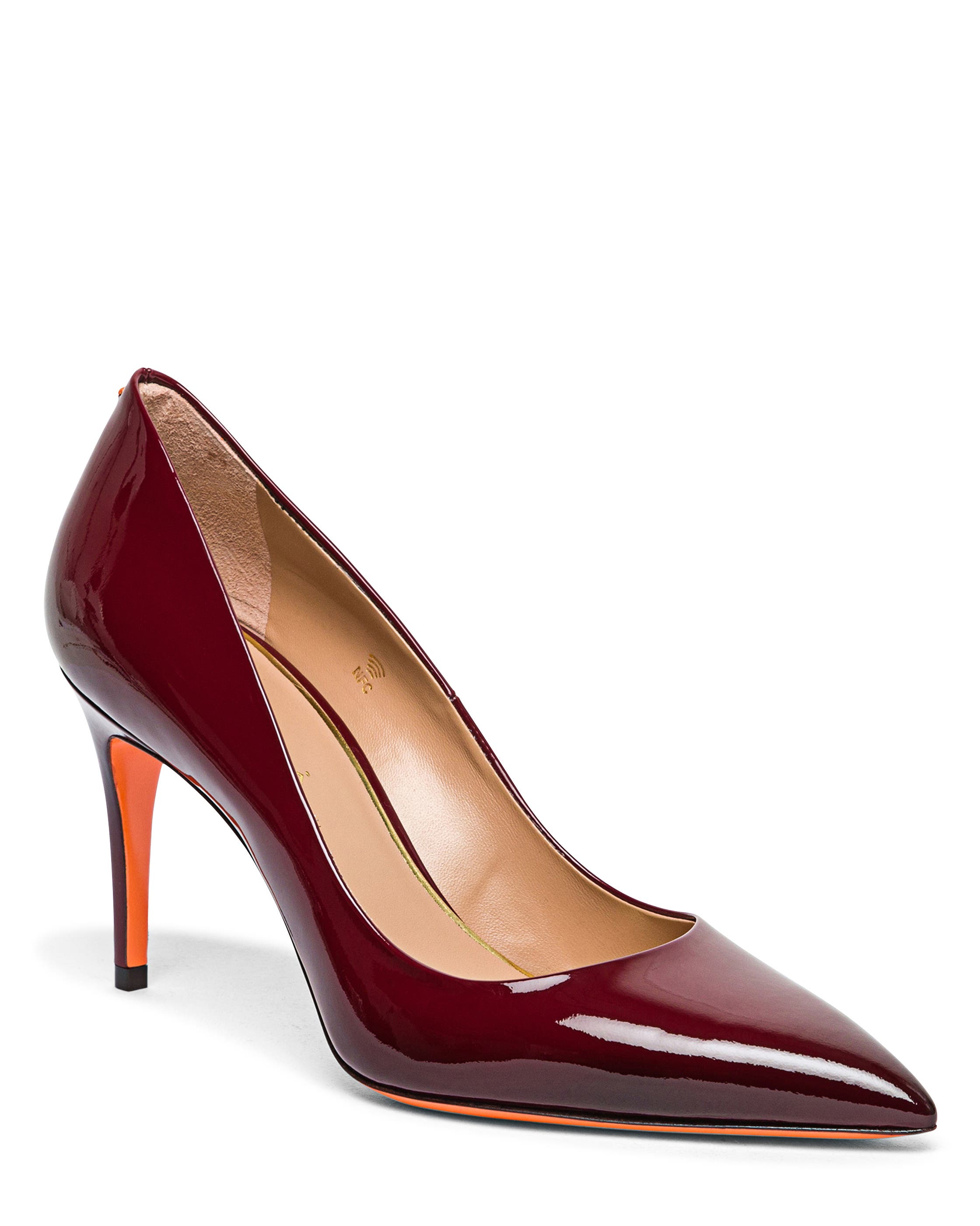 High-Heel Patent Leather Pumps, Alternate, color, Red