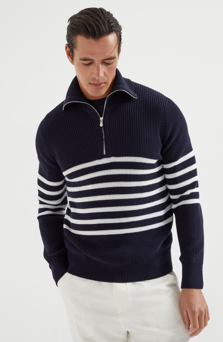 Brunello Cucinelli Half English rib sweater, Alternate, color, 