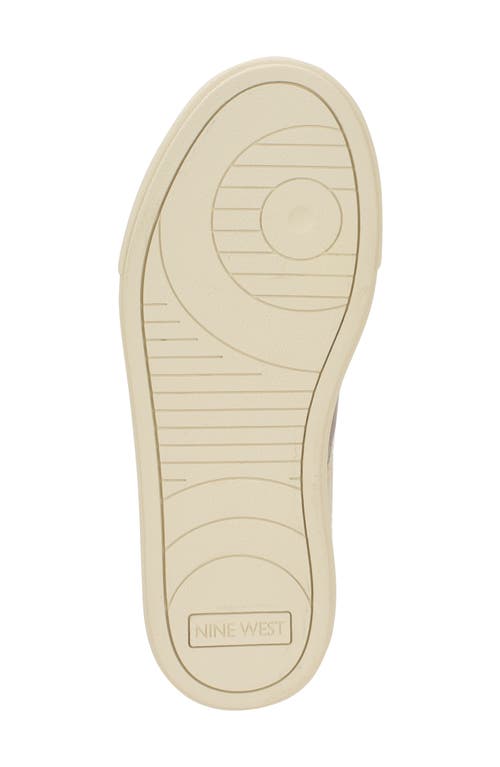 Nine West Linehan Round Toe Lace-up Sneakers In Neutral