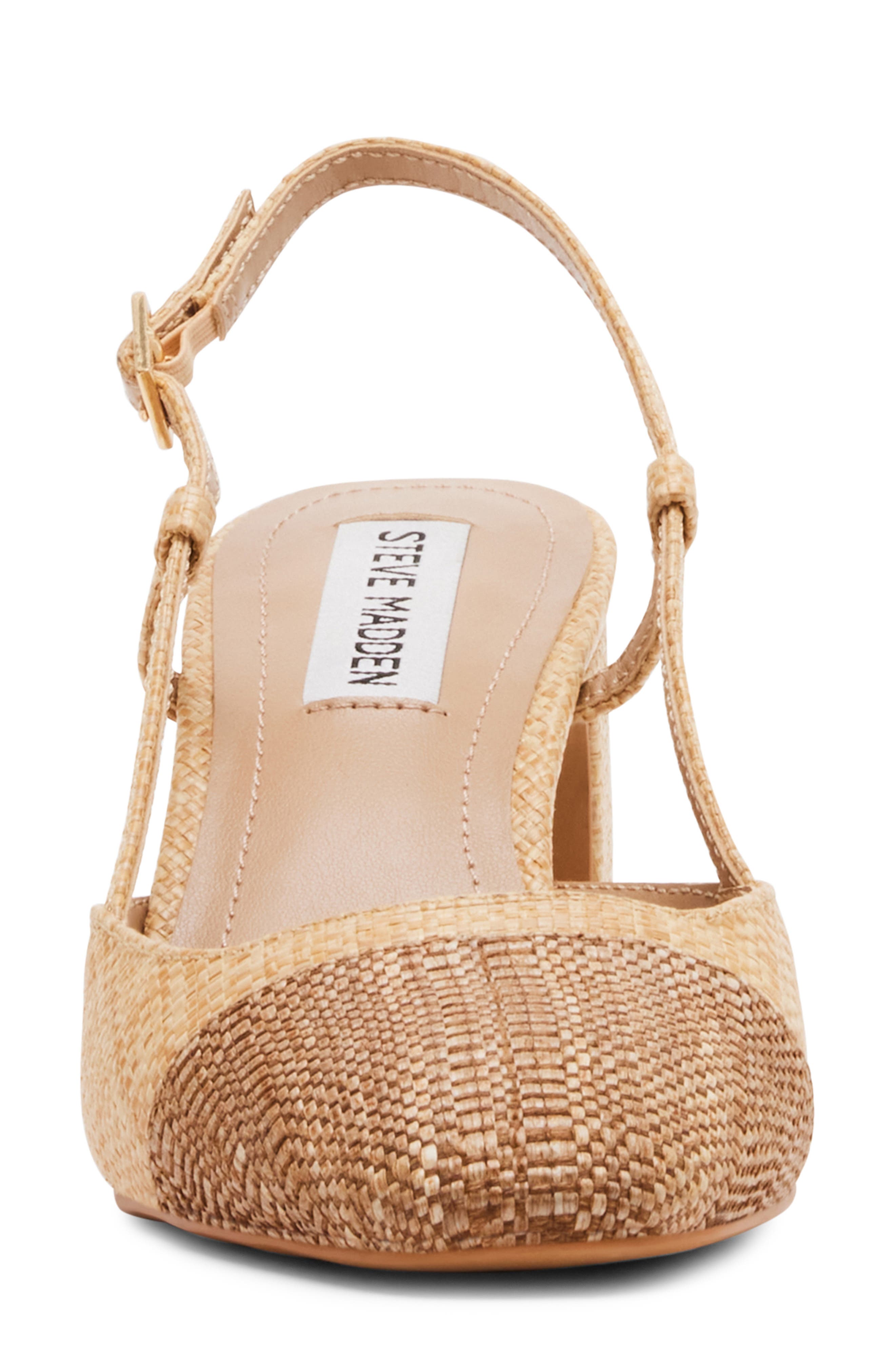 Becka Block Heel Slingback Pump, Alternate, color, RAFFIA
