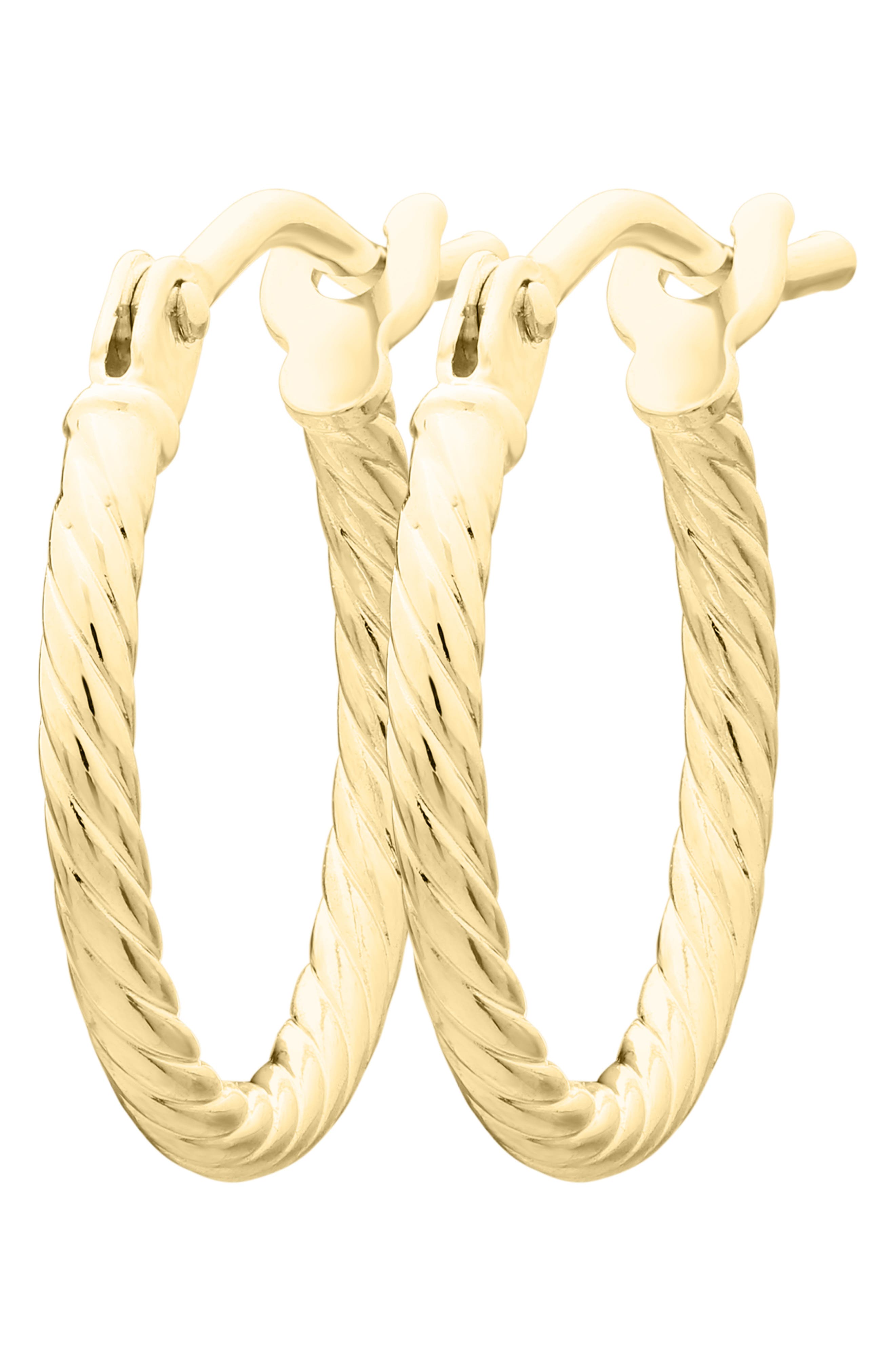Mignonette 14K Gold Spiral Hoop Earrings 