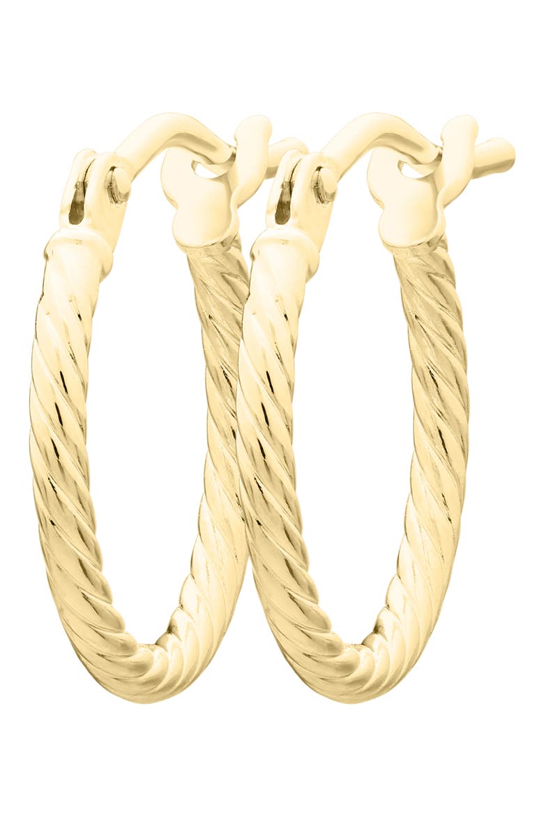 14K Gold Spiral Hoop Earrings, Main, color, GOLD