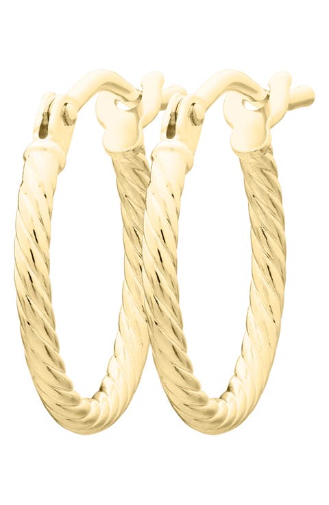 14K Gold Spiral Hoop Earrings (Baby)