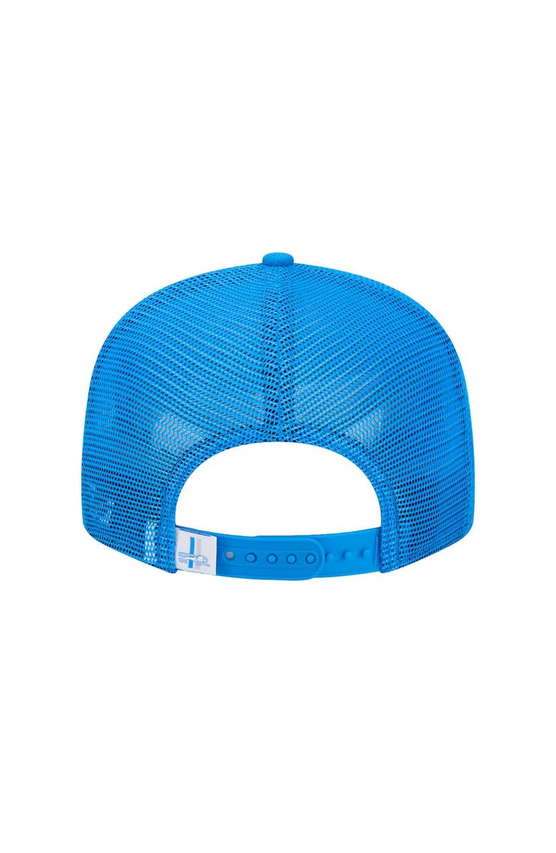New Era Men's New Era Blue Detroit Lions Throwback Main Trucker 9FIFTY Snapback Hat, Alternate, color, Blue