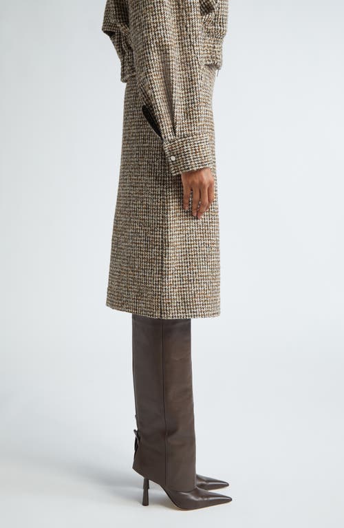 A.l.c . Cara Houndstooth Pencil Skirt In Cream/brown