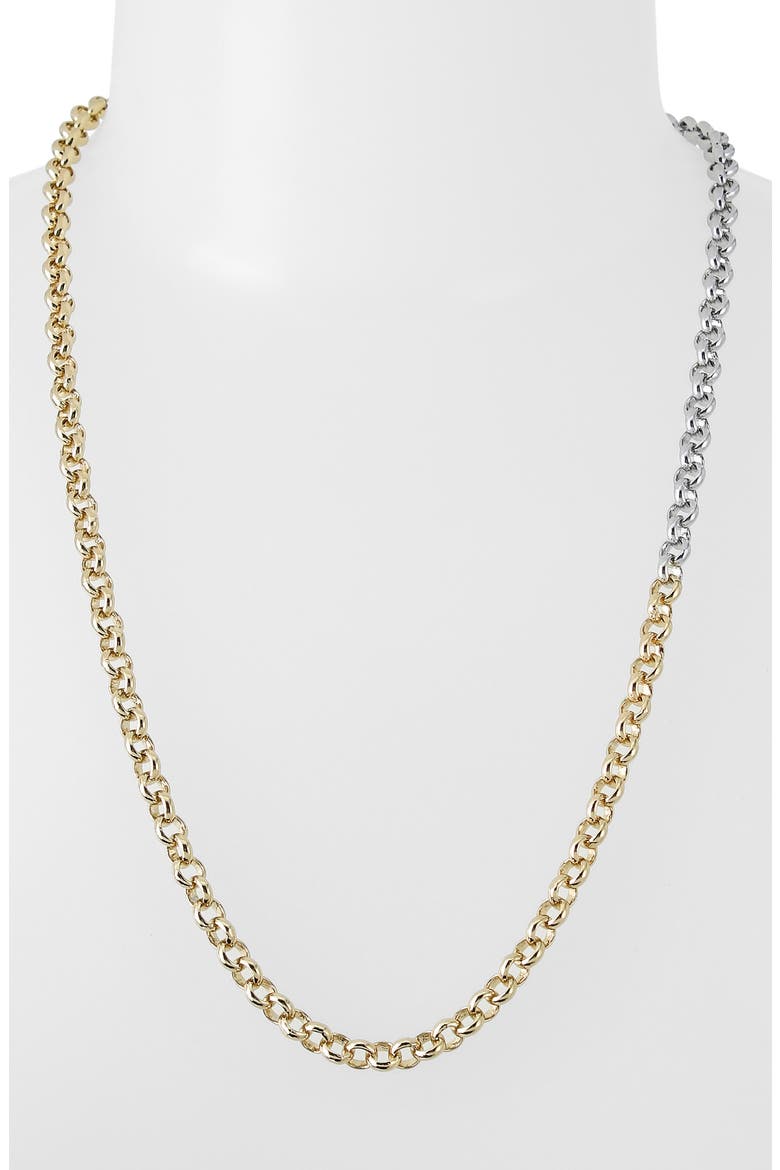 Chain Link Necklace, Alternate, color, TWOTONE