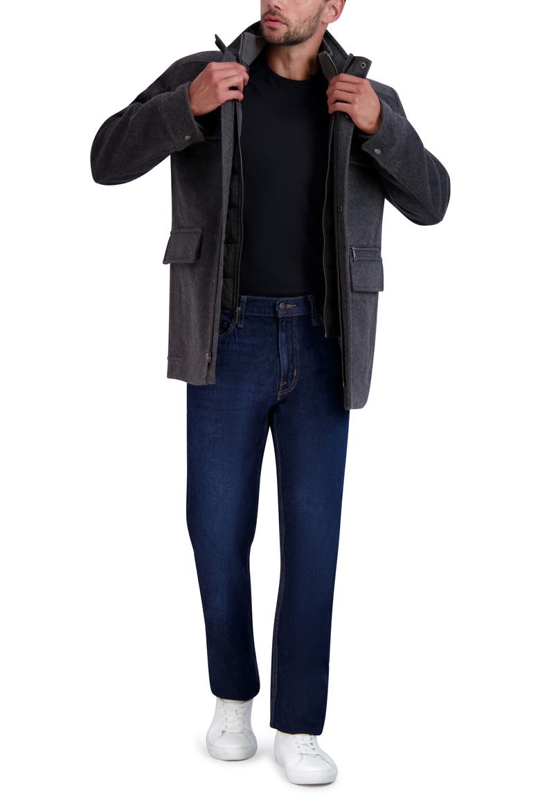 Wool Blend Field Coat, Alternate, color, GREY