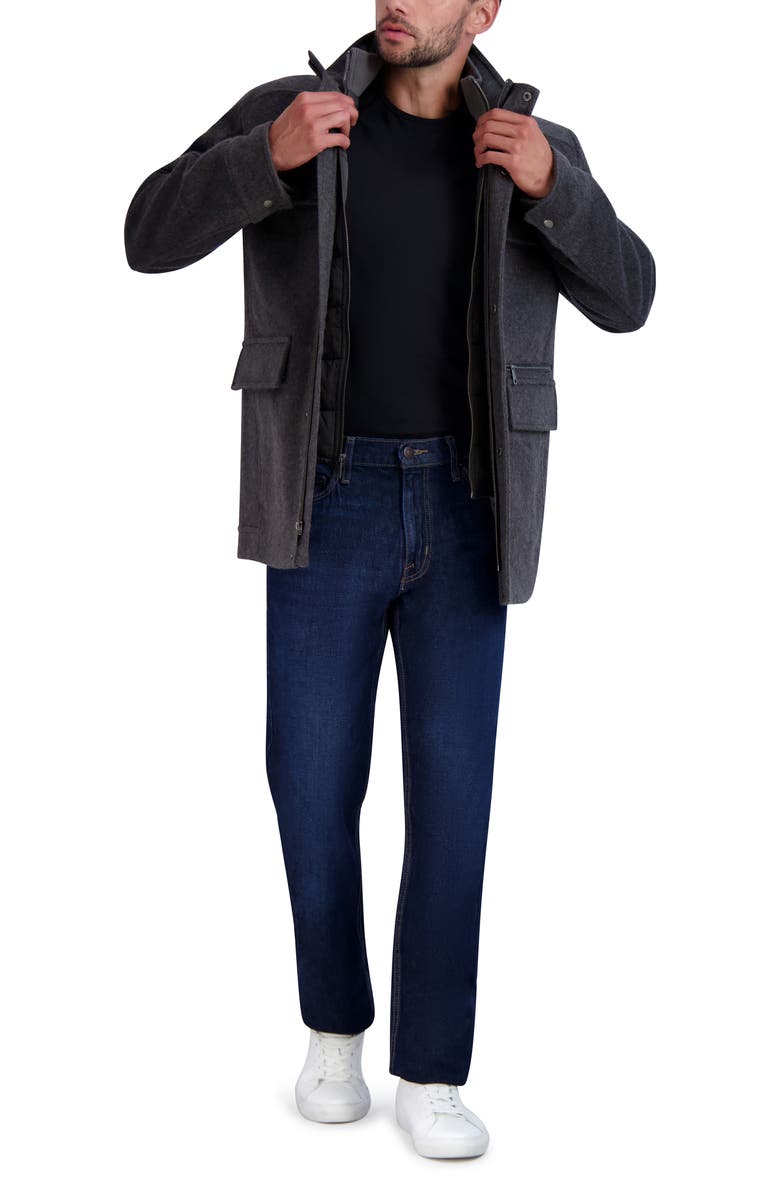 Cole Haan Wool Blend Field Coat, Alternate, color, Grey