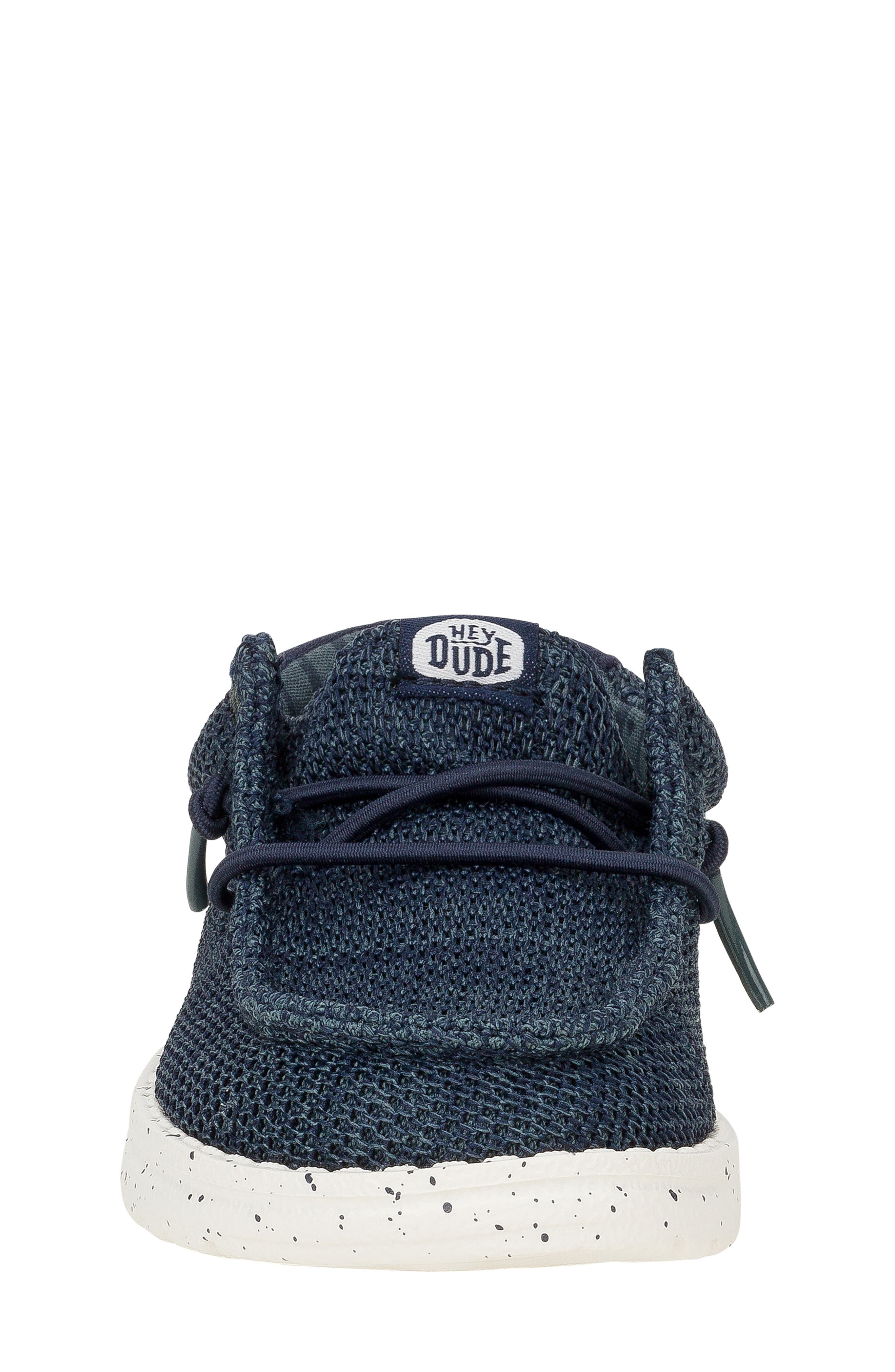 Hey Dude Kids' Wally Stretch Sox Slip-On, Alternate, color, Navy