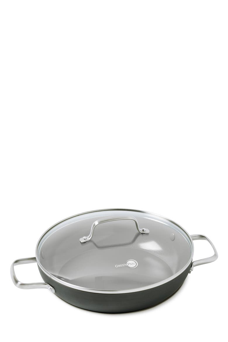 Chatham Healthy Ceramic Nonstick Everyday Pan with Lid, 11", Main, color, GREY