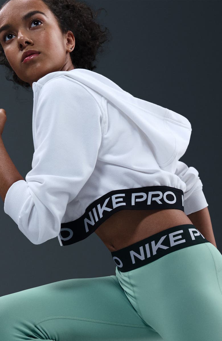 Nike Kids' Pro Mid Rise Leggings, Alternate, color, Cannon/ Black/ White