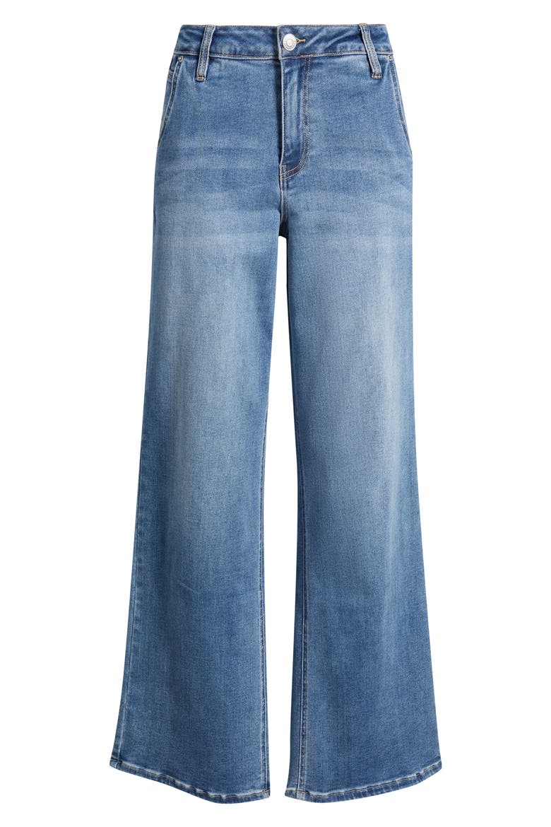 Bella Slanted Pocket Wide Leg Jeans, Alternate, color, 08M MEDIUM WASH