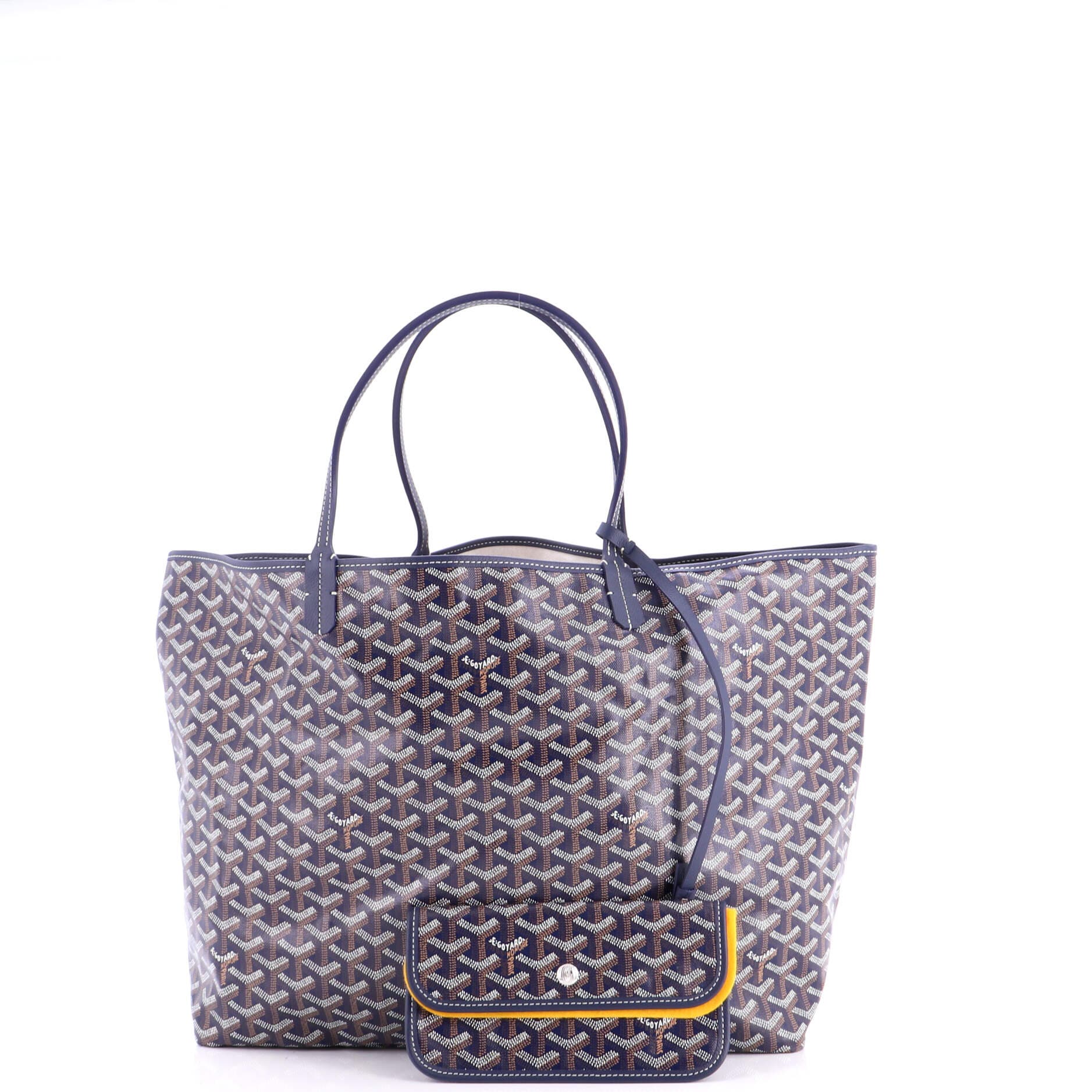 Pre-Owned Goyard Saint Louis Tote Coated Canvas GM, Alternate, color, Blue