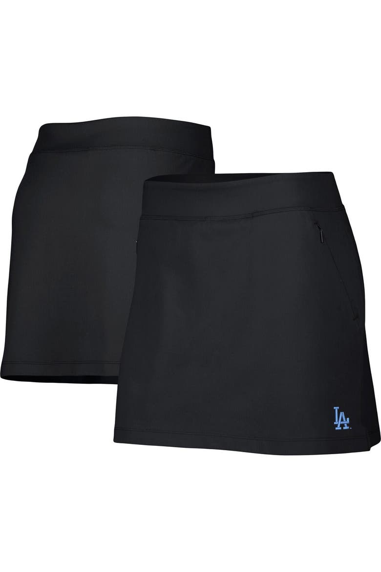 Women's Tommy Bahama Black Los Angeles Dodgers Aubrey IslandZone Skort, Main, color, Black