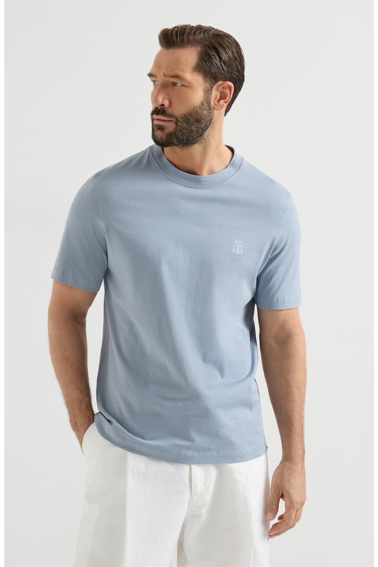 Jersey T-shirt with logo, Main, color, Slate