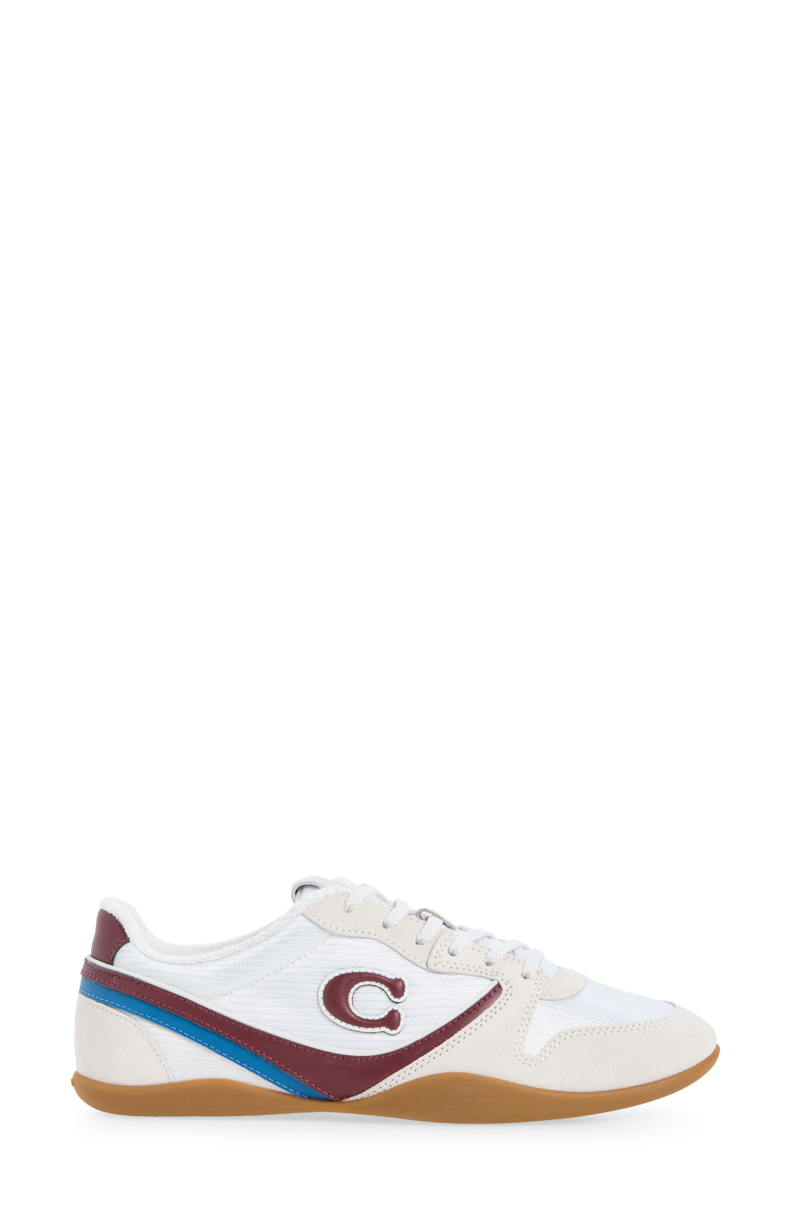 Track Sneaker, Alternate, color, WHITE/ DARK CHERRY