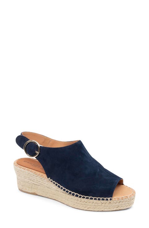 Stella Slingback Espadrille Platform Wedge Sandal (Women)