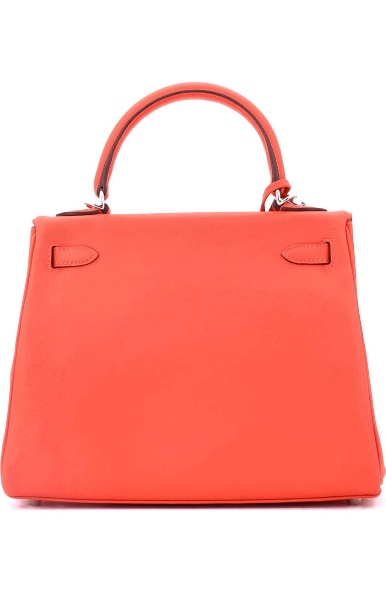 Pre-Owned Hermes Kelly Handbag Orange Swift with Palladium Hardware 25, Alternate, color, Orange Field