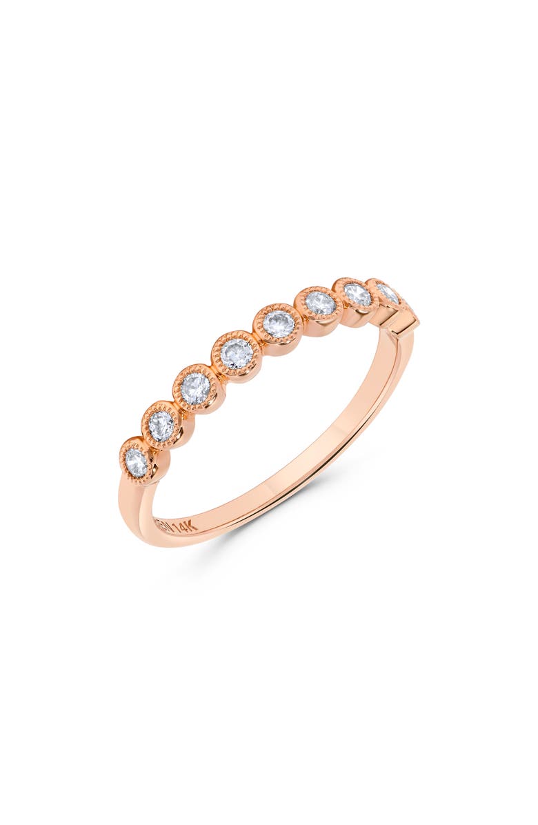 H.J. Namdar Bezel Diamond Stacking Ring - 0.24ct., Alternate, color, Rose Gold