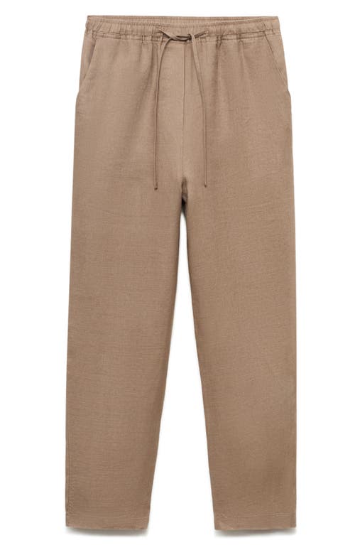 Mango Linen Drawstring Pants
