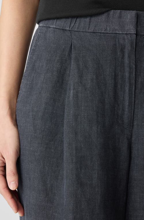 EILEEN FISHER EILEEN FISHER ORGANIC LINEN ANKLE WIDE LEG PANTS