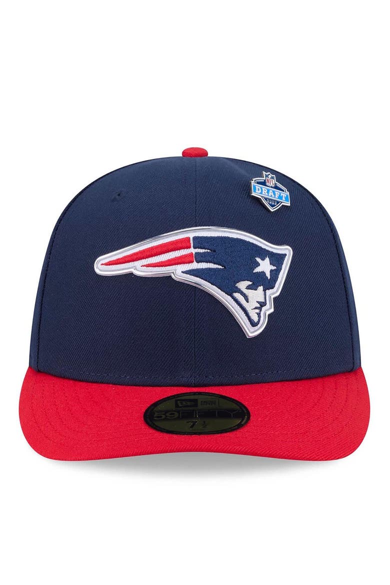 Men's New Era  Navy/Red New England Patriots 2026 NFL Draft Pre-Curved 59FIFTY Fitted Hat, Alternate, color, Navy