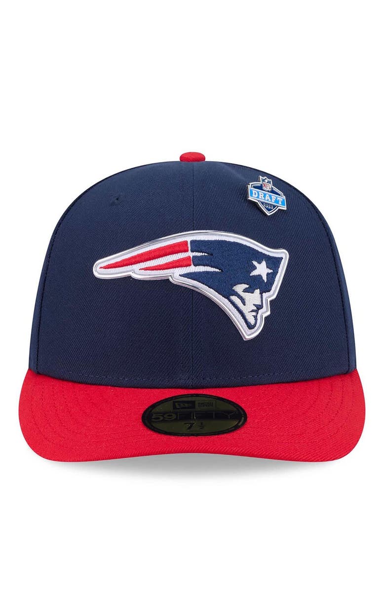 New Era Men's New Era Navy/Red New England Patriots 2026 NFL Draft Pre-Curved 59FIFTY Fitted Hat, Alternate, color, Navy