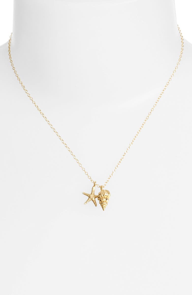 Kiara by Ki-Ele ki-ele Sea Star & Shell Pendant Necklace, Alternate, color,