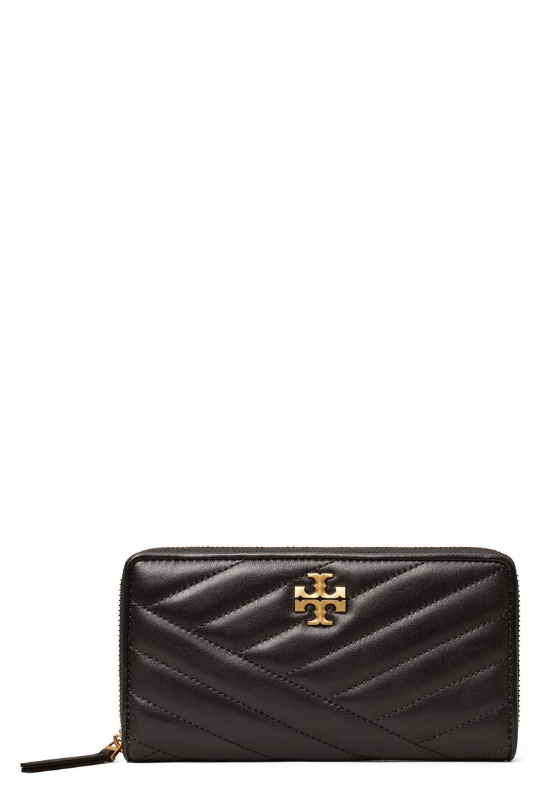 Kira Leather Continental Wallet, Main, color, BLACK