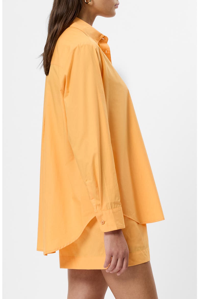 Rhodes Poplin Button-Up Shirt, Alternate, color, CLEMENTINE