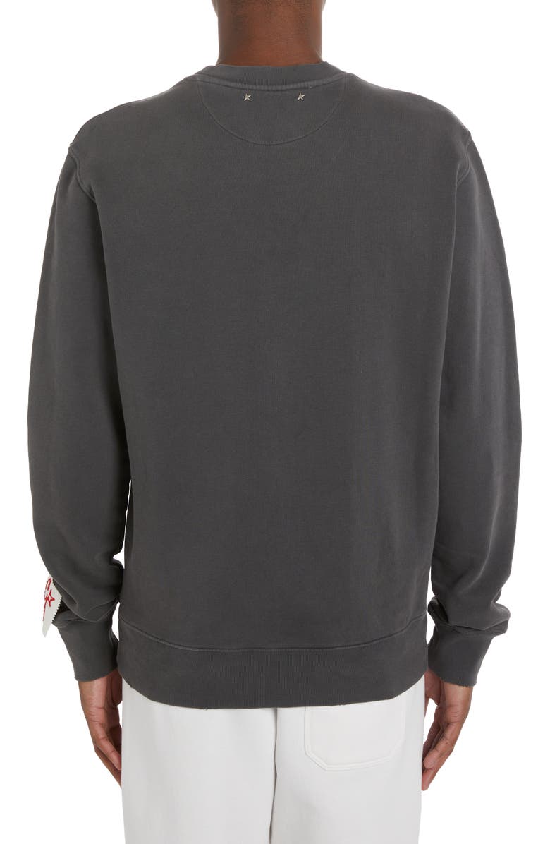 Golden Goose Golden Missing Logo Sweatshirt, Alternate, color, Anthracite