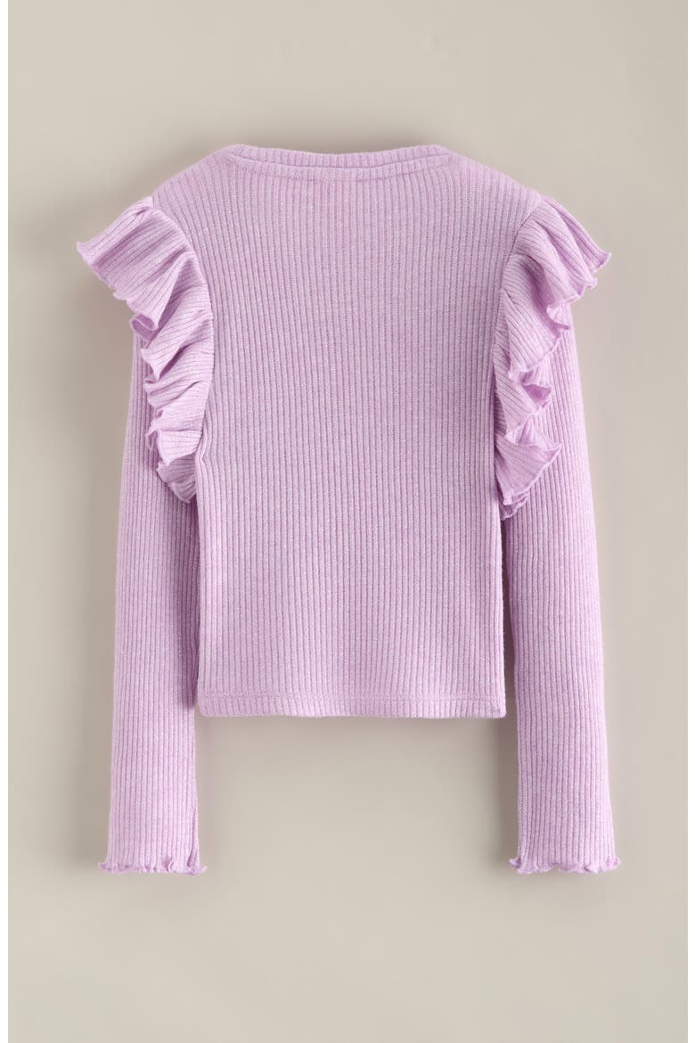 Kids' Shine Flutter Sleeve T-Shirt, Alternate, color, PURPLE BLISS